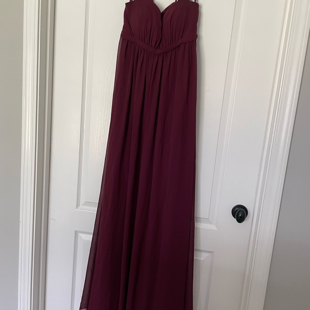 Elegant Burgundy Bridesmaid dress